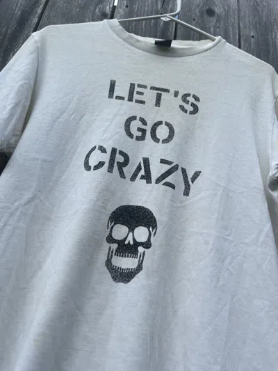 Pre-owned Number N Ine Og Number (n)ine Ss04 Let's Go Crazy Tee Dream Baby Dream In White