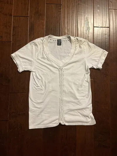 Pre-owned Number N Ine Og Number (n)ine Ss07 White Braided Tee Shirt About A Boy