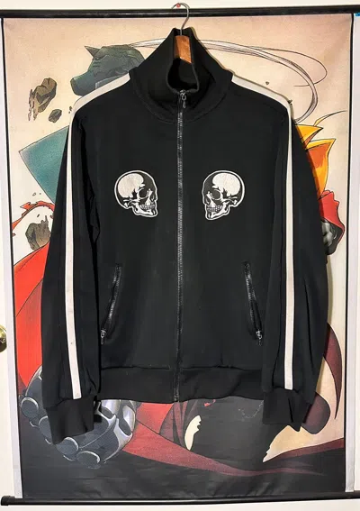 Pre-owned Number N Ine Size 5 Ss04 Dream Baby Dream Double Skull Track Jacket In Black
