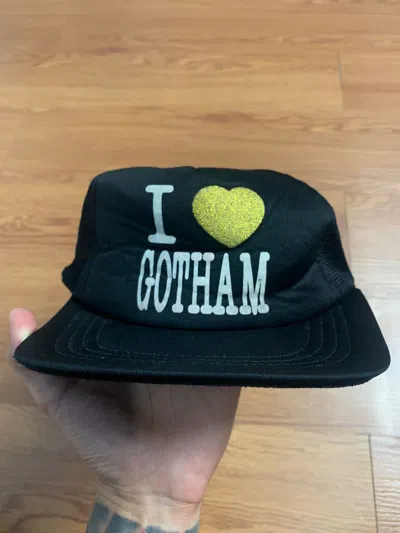 Pre-owned Number N Ine Ss02 Modern Age “i Love Gotham” Hats In Black