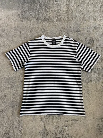 Pre-owned Number N Ine Ss03 Striped T Shirt Short Sleeve In White