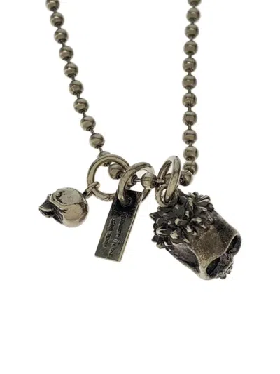 Pre-owned Number N Ine Ss04 "dream Baby Dream" Skull Necklace In Silver