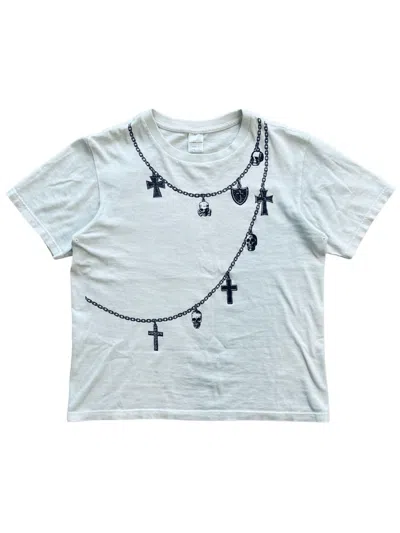 Pre-owned Number N Ine Ss04 Skull Chain Tee In White