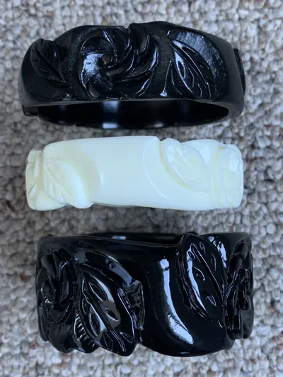 Pre-owned Number N Ine Ss06 Number (n)ine Rose Bracelets Set Of 3 In Multi