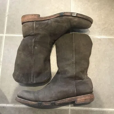 Pre-owned Number N Ine Ss07 "about A Boy" Suede Leather Western Boots