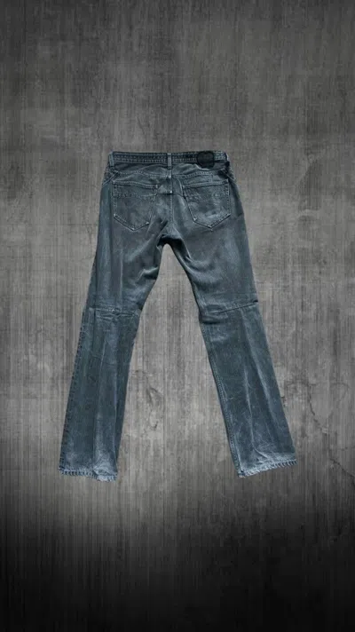 Pre-owned Number N Ine Ss08 Number Nine Crying Heart Pain Distressed Denim Jeans In Gray