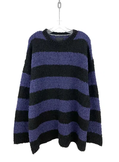 Pre-owned Number N Ine Striped Alpaca Sweater In Purple