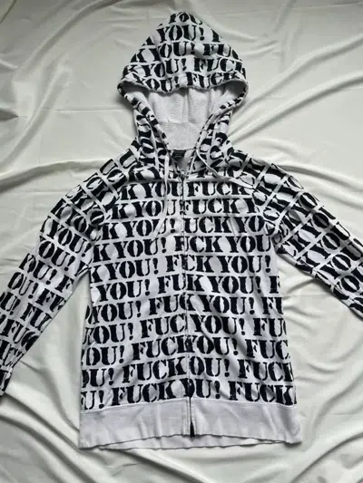 Pre-owned Number N Ine Sz 2 Number Nine 06ss Fuck You Zip-up Hoodie In Mix