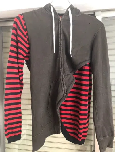 Pre-owned Number N Ine Unique Deconstructed Hooded Sweatshirt In Gray