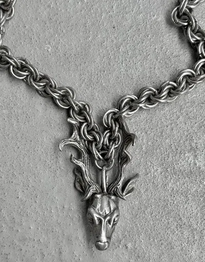 Pre-owned Number N Ine X Magical Design Aw08 “portland” Silver Deer Necklace
