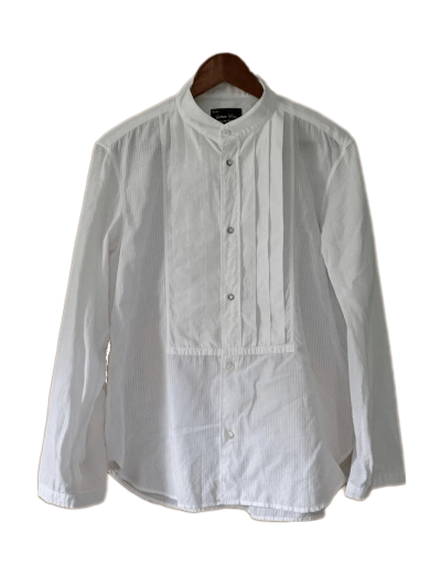 Pre-owned Number N Ine X Takahiromiyashita The Soloist Archive Ss07 Number (n)ine Stand Collar White Frill Shirt (size Medium)