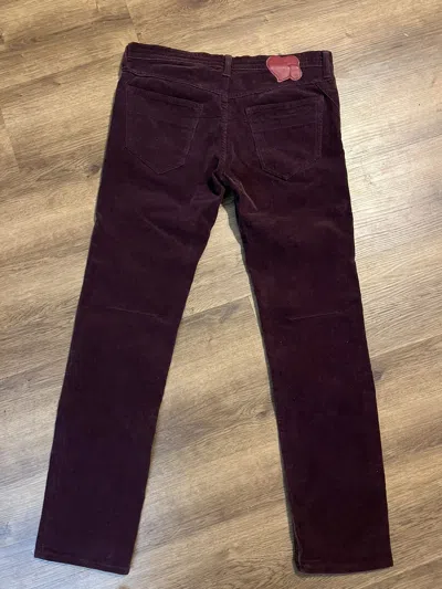 Pre-owned Number N Ine X Takahiromiyashita The Soloist Fw09 Number Nine Corduroy Maroon Wine Pants In Red