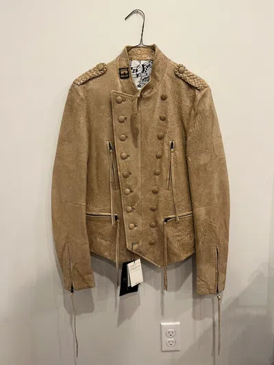 Pre-owned Number N Ine X Takahiromiyashita The Soloist Grail Number Nine Ss07 About A Boy Sheepskin Napoleon Jacket In Beige