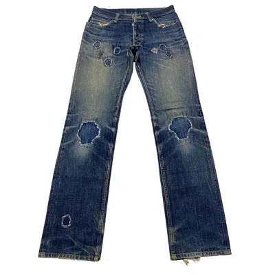 Pre-owned Number N Ine X Takahiromiyashita The Soloist Number Nine Archive Grunge Distressed Denim Jeans In Blue