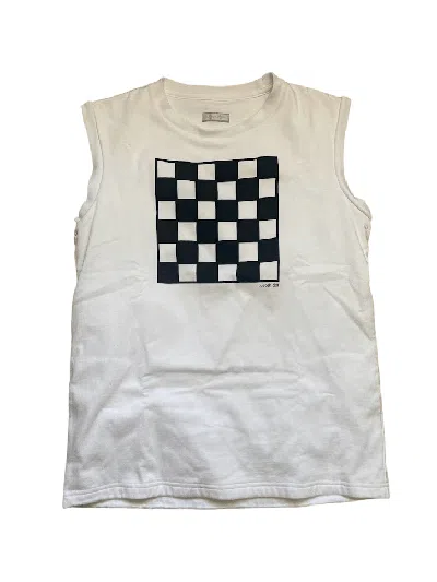 Pre-owned Number N Ine X Takahiromiyashita The Soloist Number Nine Ss02 Chess/checkers Tank Top In White