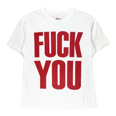 Pre-owned Number N Ine X Takahiromiyashita The Soloist Ss06 "fuck You" Staff Tee In White