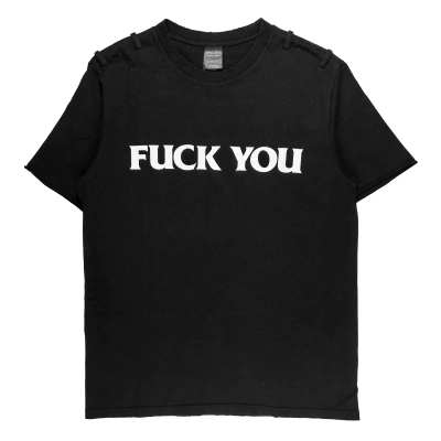 Pre-owned Number N Ine X Takahiromiyashita The Soloist Ss06 "fuck You" Tee In Black