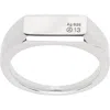 Numbering #7401 Ring In Silver