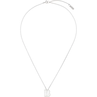 Numbering 'b' #7700 Necklace In Metallic