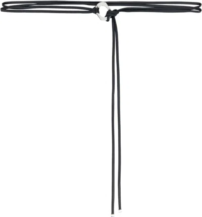 Numbering Black Multi Chain Unit Belt In Silver