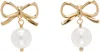 Numbering Gold & White #9111 Earrings In Gold