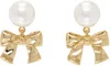 Numbering Gold & White #9118 Earrings In Gold