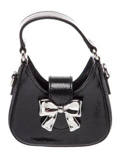 Pre-owned Numbering Leather Hobo In Black