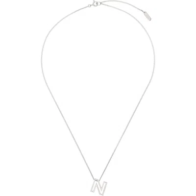 Numbering 'n' #7700 Necklace In Metallic