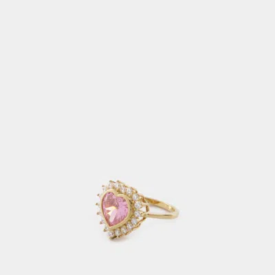 Numbering N-dia Heart Ring 1, Rose/gold Plated In Pink