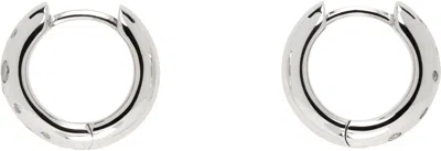 Numbering Silver #3010 Earrings In White