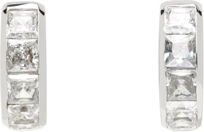 Numbering Silver #3153 Earrings In White