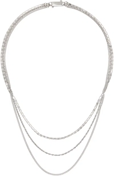 Numbering Silver #7743 Necklace In Metallic