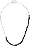 Numbering Silver & Black #7731 Necklace In Black