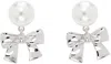 Numbering Silver & White #9118 Earrings In Silver
