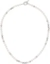 Numbering Silver & White #9705 Necklace In White