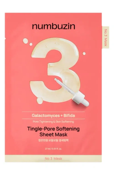 Numbuzin 5-pack No.3 Tingle-pore Softening Sheet Masks In Transparent
