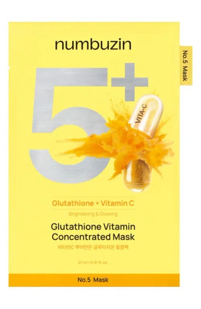 Numbuzin 5-pack No.5 Glutathione Vitamin C Sheet Masks In Transparent