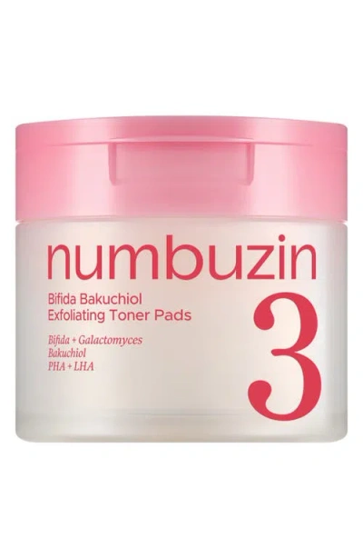 Numbuzin No.3 Bifida Bakuchiol Exfoliating Toner Pads In Transparent