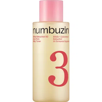 Numbuzin No.3 Bifida Bakuchiol Zero Pore Milky Toner In Transparent