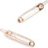Nume Safety Pin Hair Clips In Rose Gold