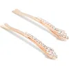Nume Zig Zag Sparkle Hair Pin In Rose Gold