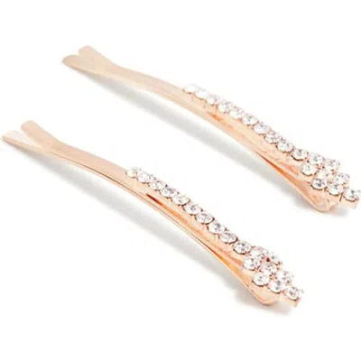 Nume Zig Zag Sparkle Hair Pin In Rose Gold