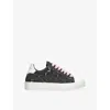 Numeris Mens Pink Comb Atelier Canvas Trainers Eur 41 / 7 Uk In Black