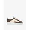 Numeris Mens  Eclipse Leather Trainers In Brown