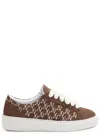 Numeris Signer Logo-embroidered Suede Sneakers In Sand