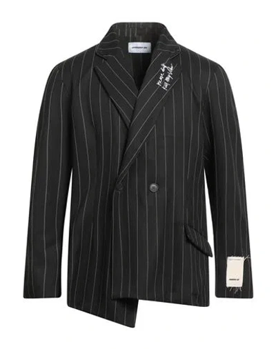 Numero 00 Man Blazer Black Size Xl Wool, Polyester, Elastane