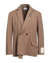 Numero 00 Man Blazer Camel Size Xl Wool, Polyester, Elastane In Sand