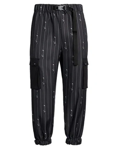 Numero 00 Man Pants Black Size Xl Polyester, Viscose