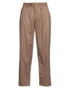 Numero 00 Man Pants Camel Size L Wool, Polyester, Elastane In Sand