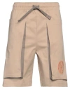 Numero 00 Man Shorts & Bermuda Shorts Beige Size L Polyester In Beige